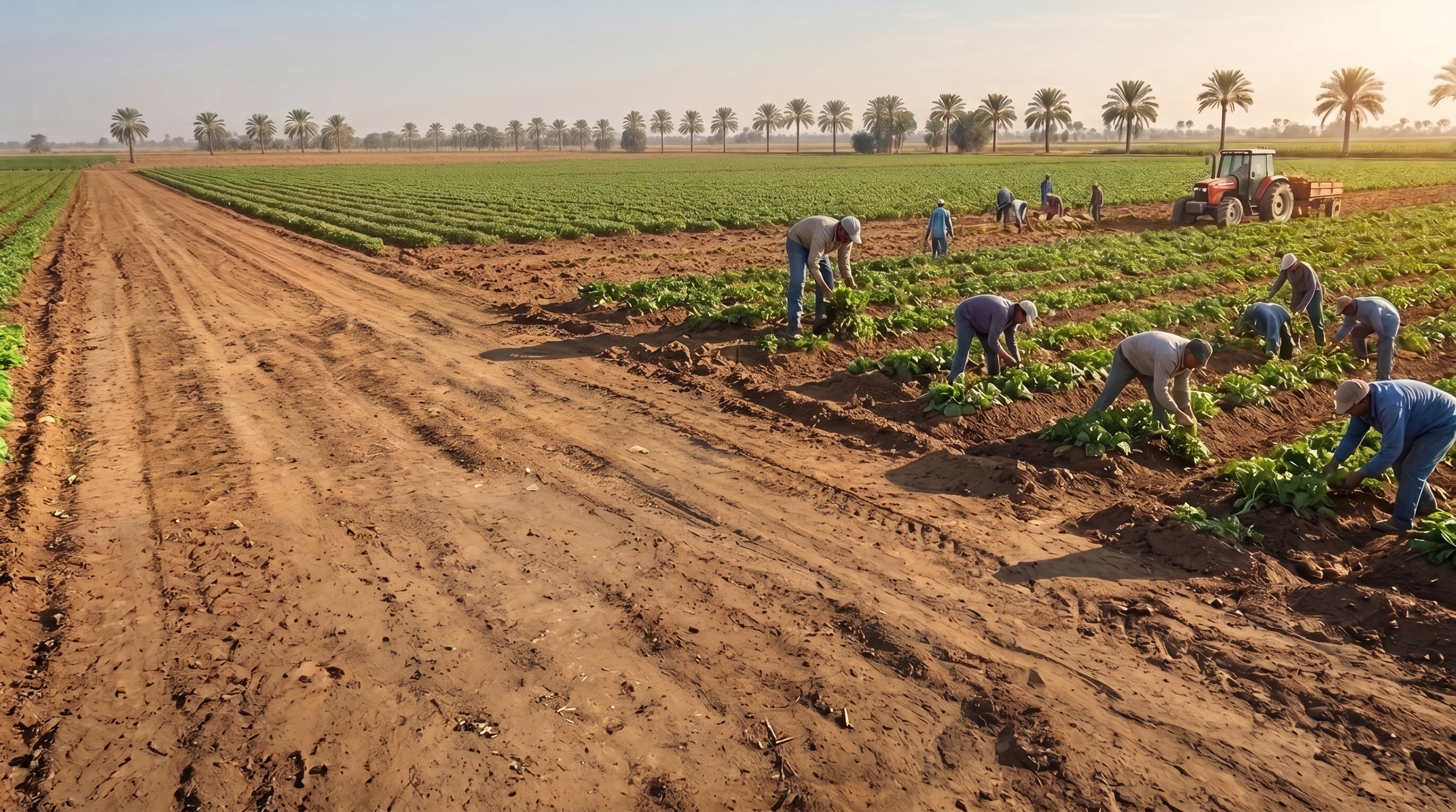 Preparing farm soil and planting sweet potatoes